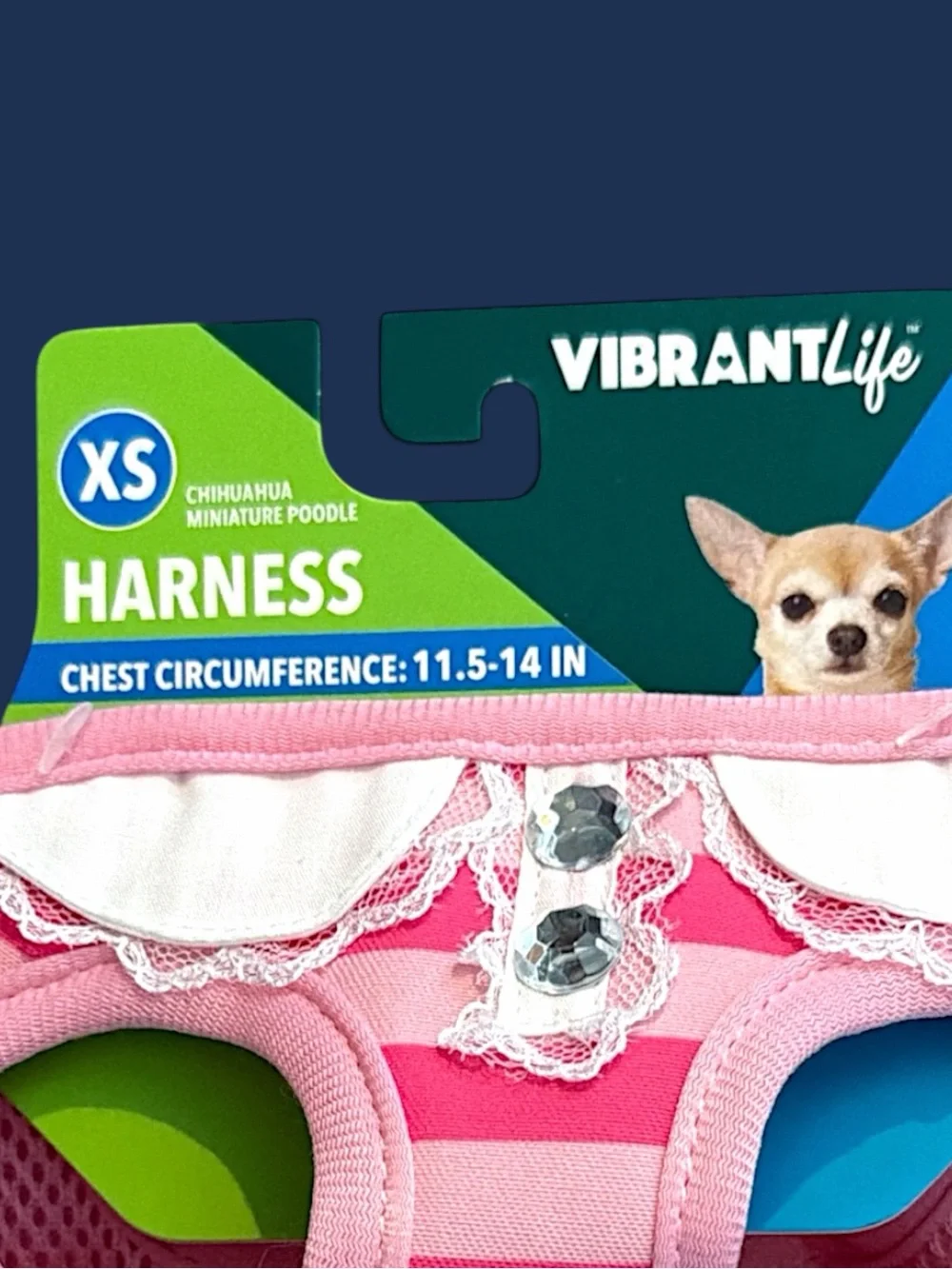 Vibrant Life Pink Stripe Dog Harness